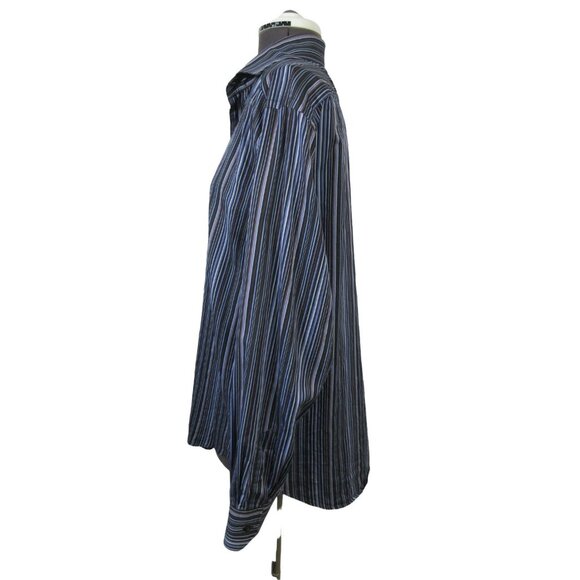 ETRO men's Italian pin striped button front business casual shirt 40 - Picture 2 of 9